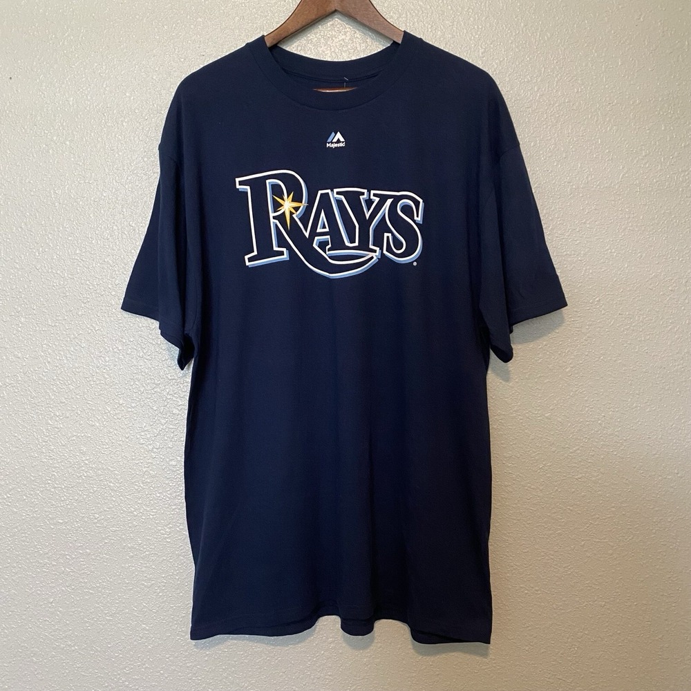 Tampa Bay Rays NWT Majestic XL Blue T-shirt Short Sleeve Souza